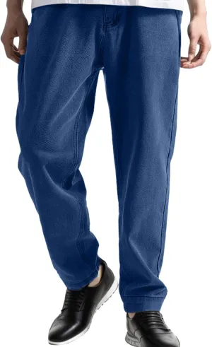 2023 Men's Loose Fit Stretch Jeans Casual Distressed Plain Stacked Straight Leg Trousers Skinny Denim Pants Streetwear