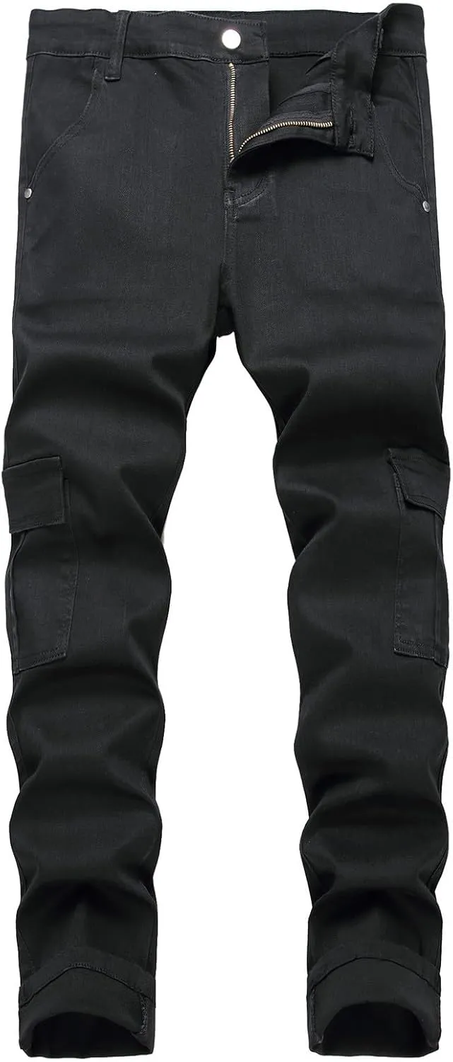 2023 Men's Slim Fit Straight Leg Jean Ripped Skinny Jeans Retro Classic Denim Pants Stylish Fashion Jean Pant Trousers
