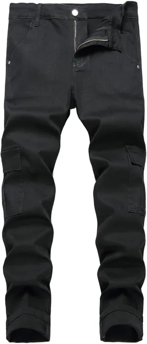 2023 Men's Slim Fit Straight Leg Jean Ripped Skinny Jeans Retro Classic Denim Pants Stylish Fashion Jean Pant Trousers