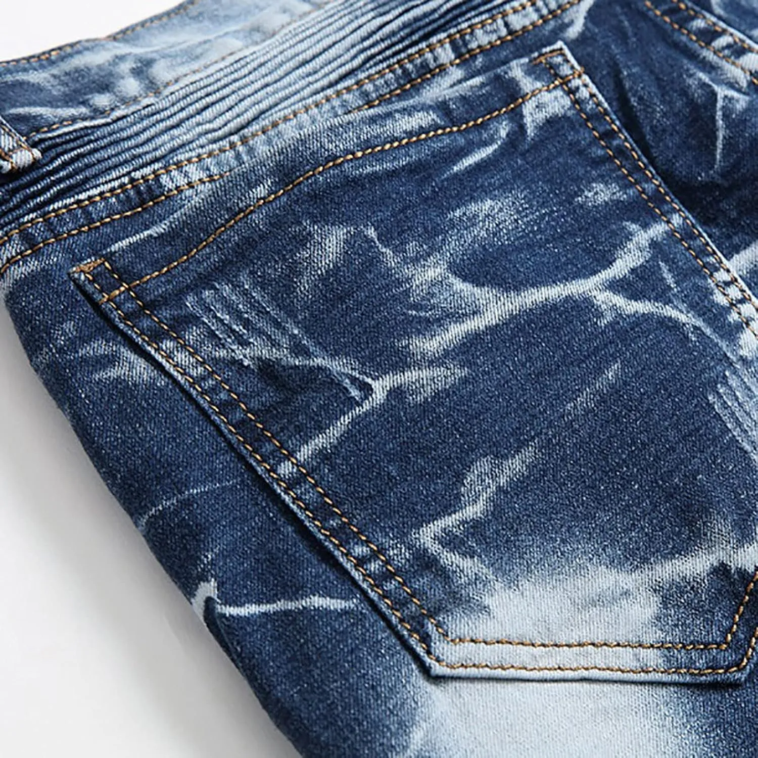 2023 Men's Slim Fit Straight Leg Jean Ripped Skinny Jeans Retro Classic Denim Pants Stylish Fashion Jean Pant Trousers