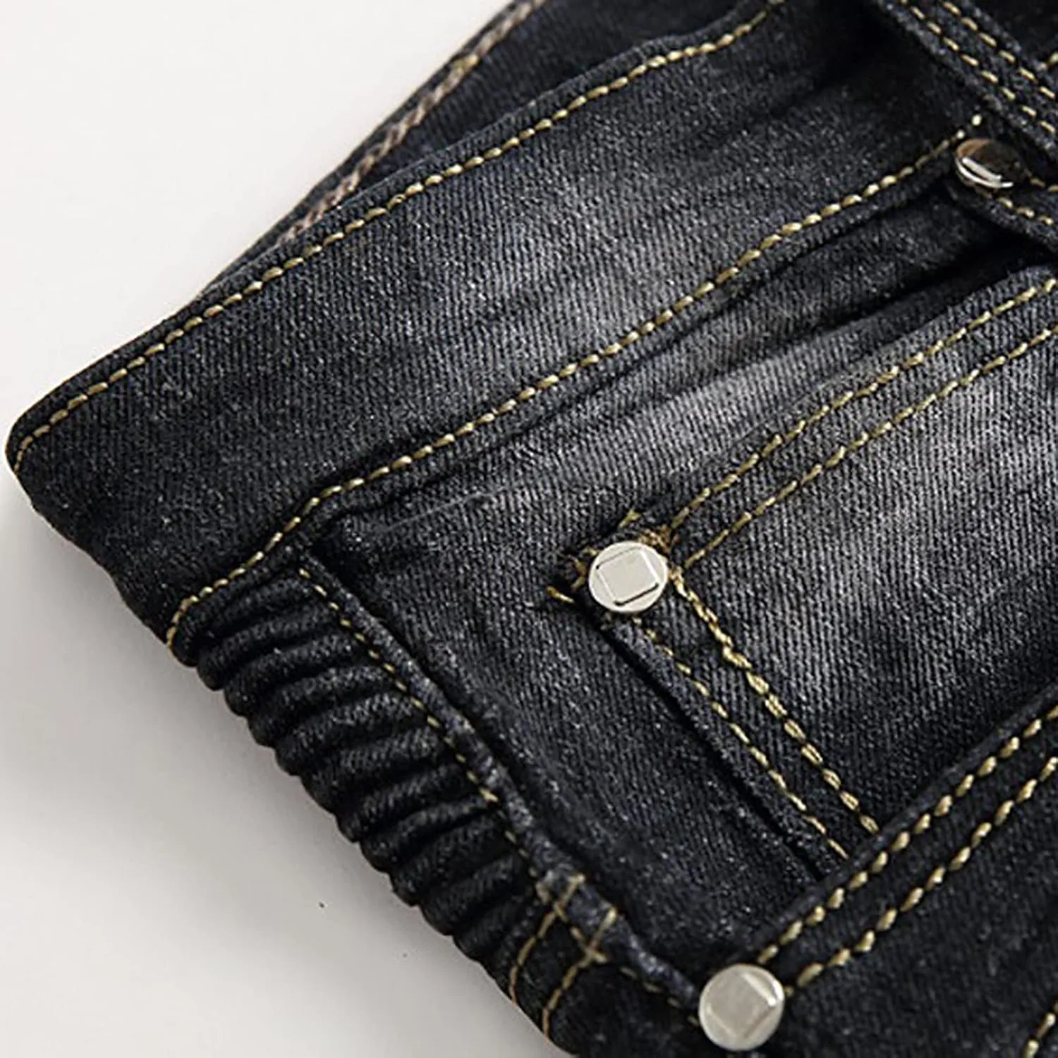 2023 Men's Slim Fit Straight Leg Jean Ripped Skinny Jeans Retro Classic Denim Pants Stylish Fashion Jean Pant Trousers