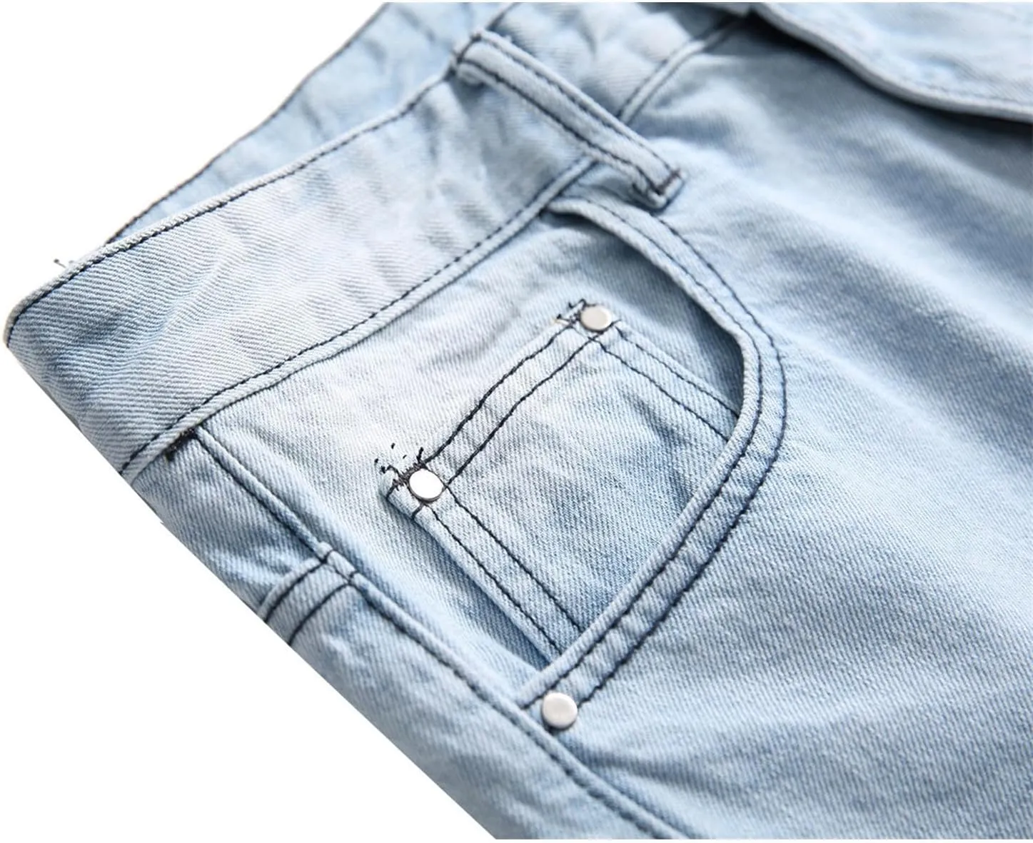 2023 Men's Slim Fit Straight Leg Jean Ripped Skinny Jeans Retro Classic Denim Pants Stylish Fashion Jean Pant Trousers
