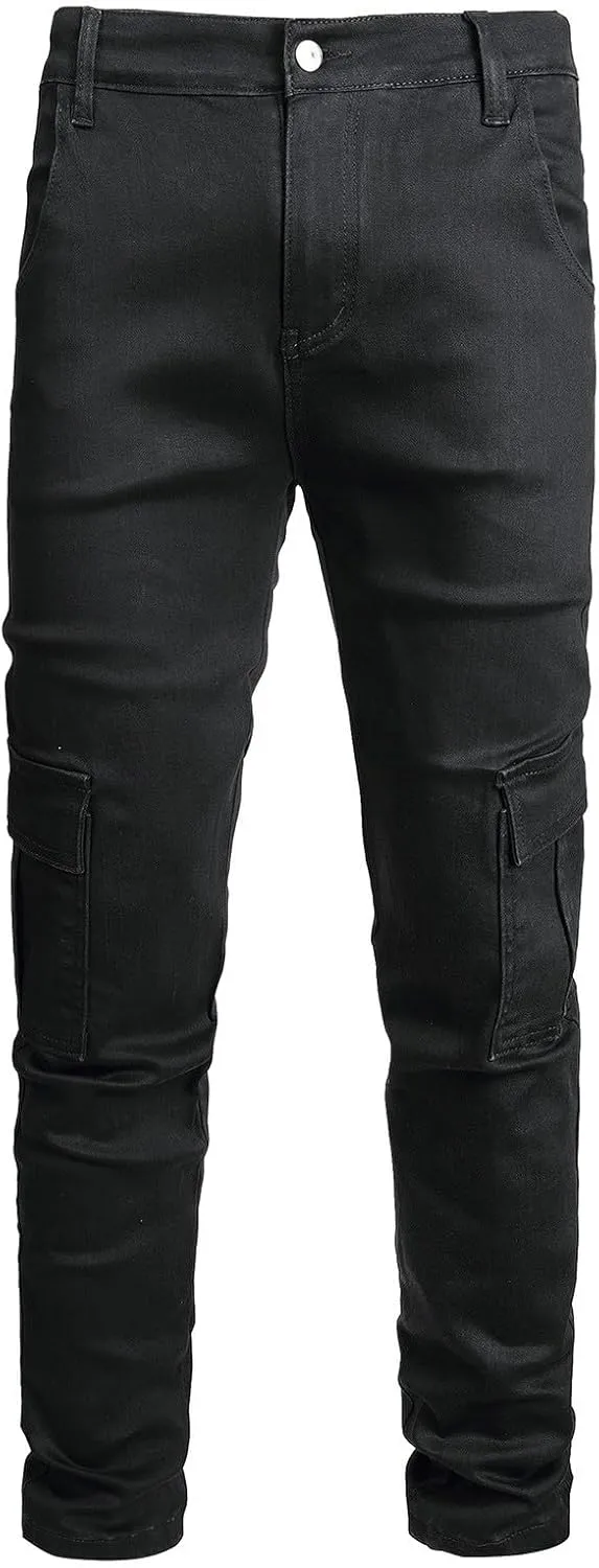 2023 Men's Slim Fit Straight Leg Jean Ripped Skinny Jeans Retro Classic Denim Pants Stylish Fashion Jean Pant Trousers