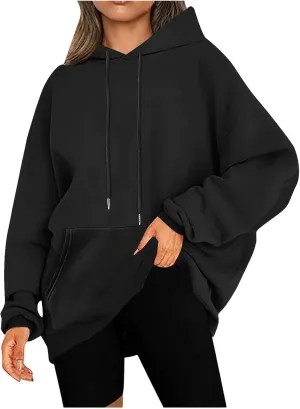 2024 Fashion Womens Cute long sleeve Cotton Hoodies, soft touch crew neck Sweatshirts,Fall Fleece Pullover tops