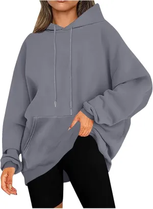 2024 Fashion Womens Cute long sleeve Cotton Hoodies, soft touch crew neck Sweatshirts,Fall Fleece Pullover tops
