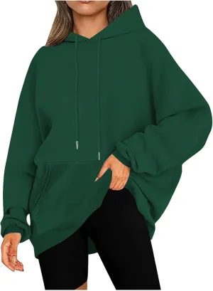2024 Fashion Womens Cute long sleeve Cotton Hoodies, soft touch crew neck Sweatshirts,Fall Fleece Pullover tops