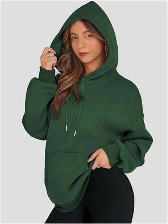 2024 Fashion Womens Cute long sleeve Cotton Hoodies, soft touch crew neck Sweatshirts,Fall Fleece Pullover tops