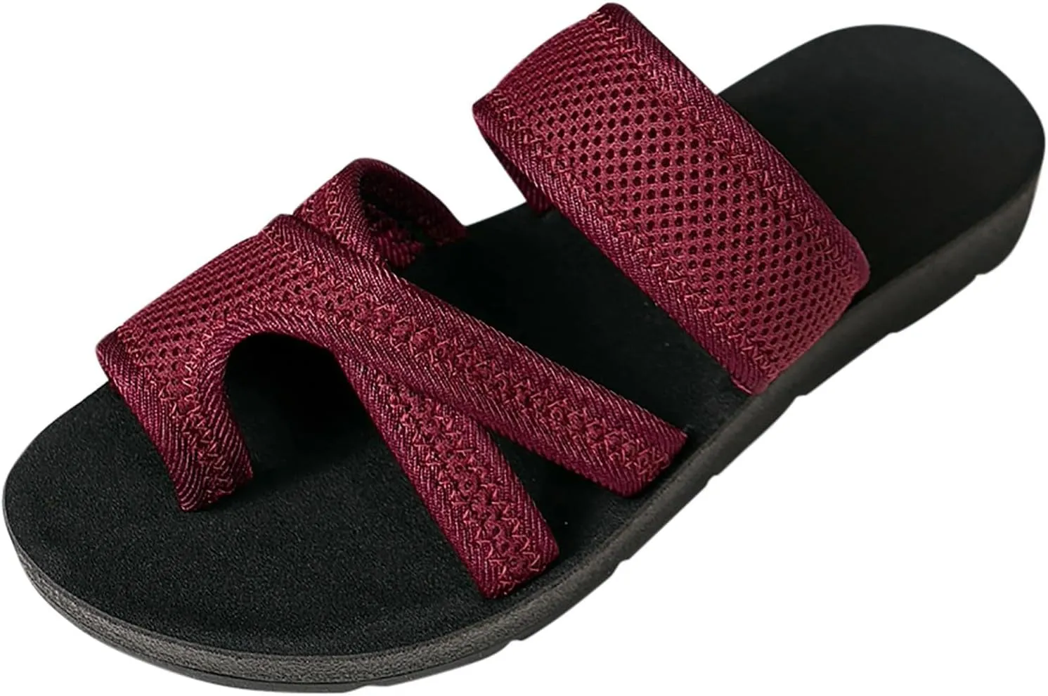 2024 Women's Hollow Mesh Slide Sandals - Orthopedic Arch Support Breathable Mesh Sandals Slip On Beach Walking Shoes