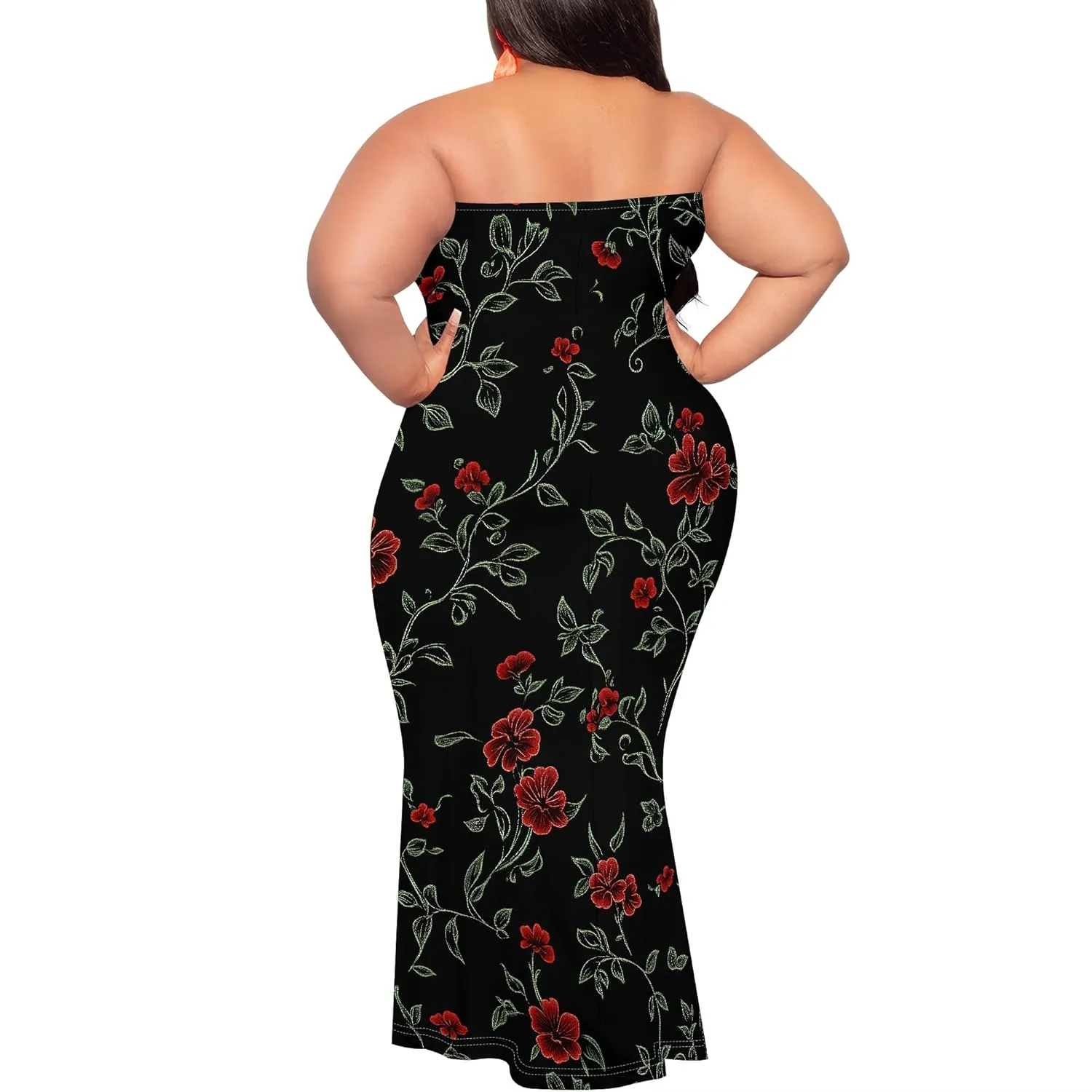 2025 Women Off Shoulder Long Evening Dress Summer Fashion Sundress Floral Print Plus Size Dresses Cocktail Clothing