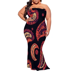 2025 Women Off Shoulder Long Evening Dress Summer Fashion Sundress Floral Print Plus Size Dresses Cocktail Clothing
