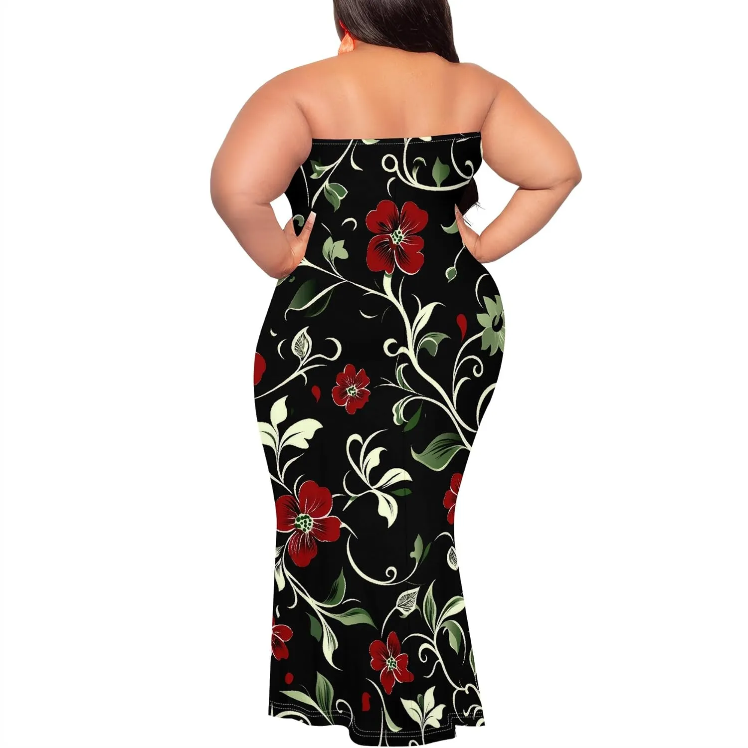 2025 Women Off Shoulder Long Evening Dress Summer Fashion Sundress Floral Print Plus Size Dresses Cocktail Clothing