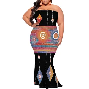 2025 Women Off Shoulder Long Evening Dress Summer Fashion Sundress Floral Print Plus Size Dresses Cocktail Clothing