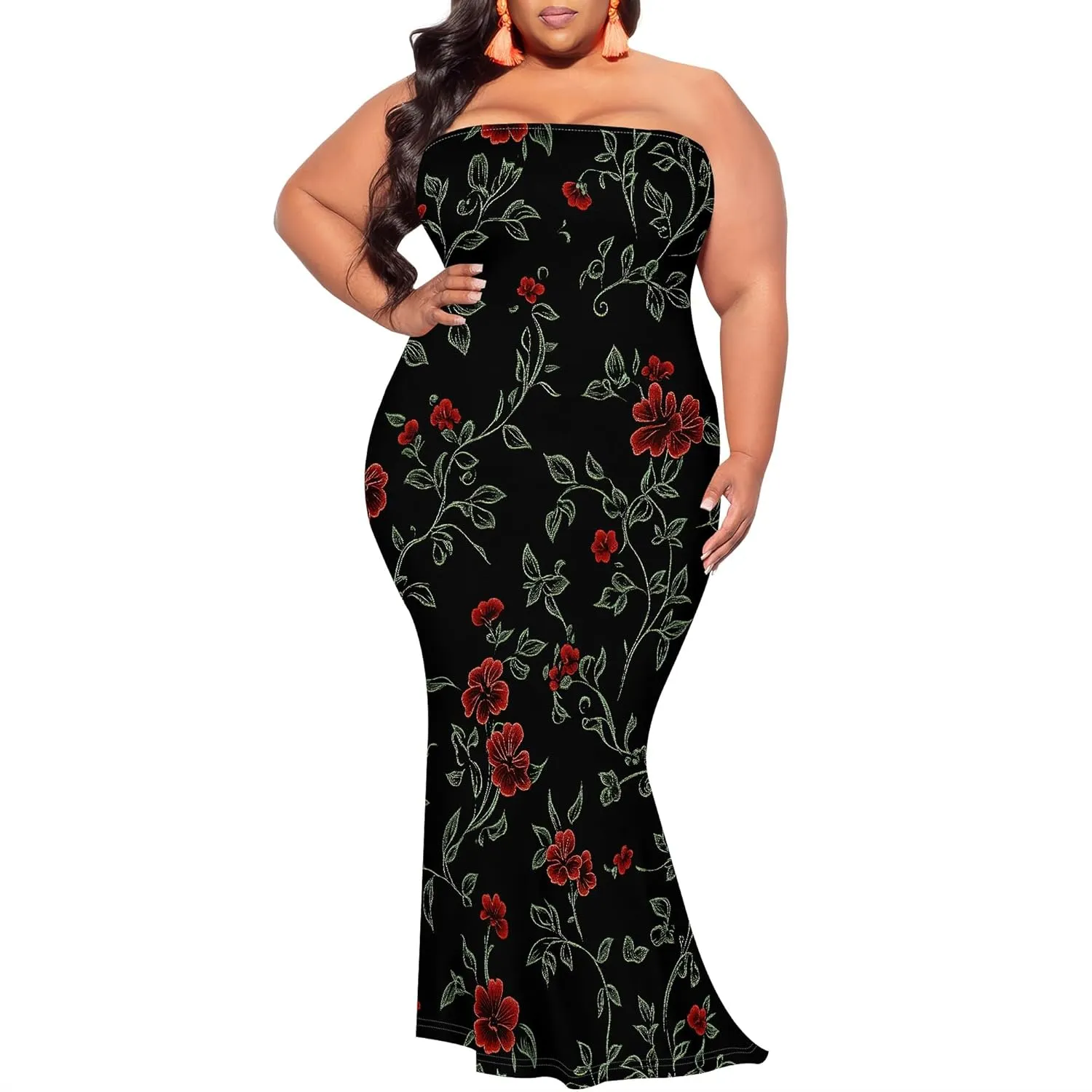 2025 Women Off Shoulder Long Evening Dress Summer Fashion Sundress Floral Print Plus Size Dresses Cocktail Clothing