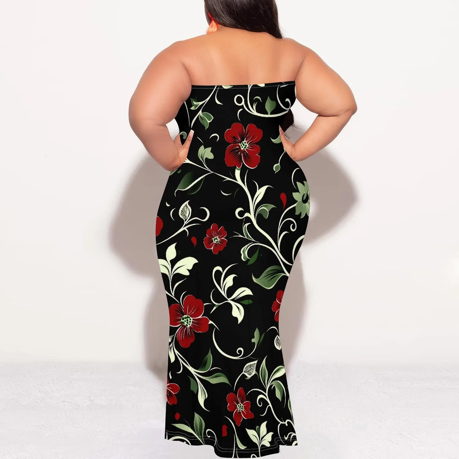 2025 Women Off Shoulder Long Evening Dress Summer Fashion Sundress Floral Print Plus Size Dresses Cocktail Clothing