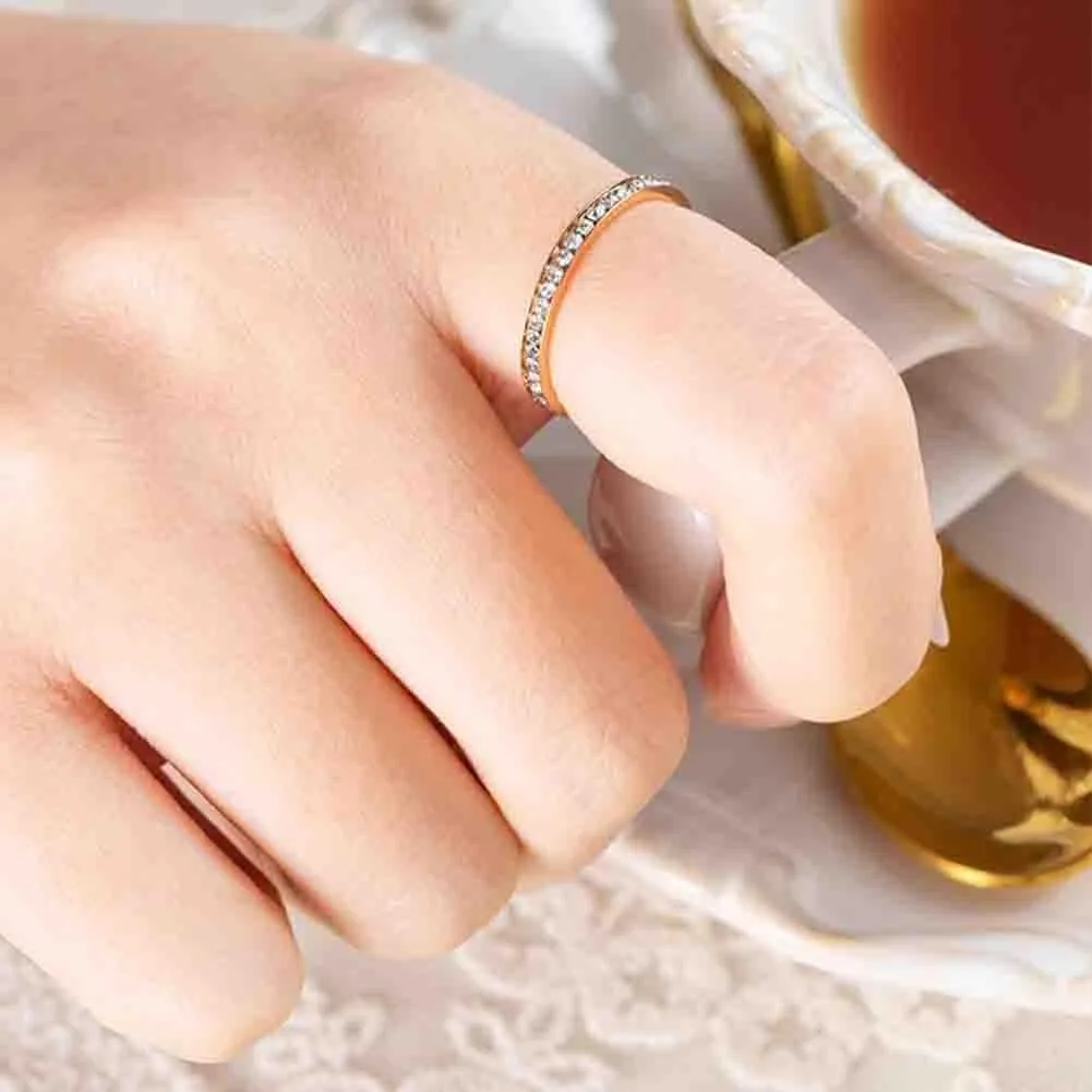 3-Pack 2mm Thin Stackable Rings for Women, Dainty Trendy Statement Stacking Titanium Rings Set for Oura Gen 4/Oura Gen 3, Size 5-11