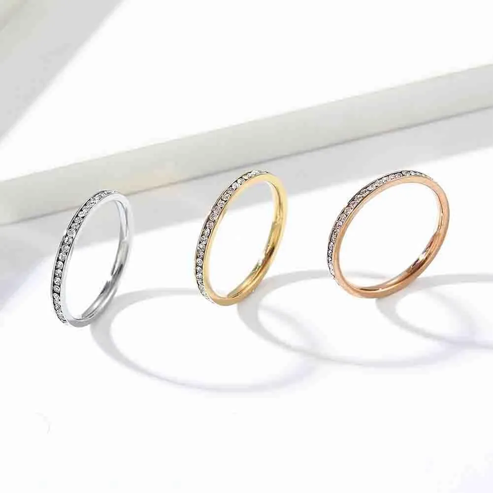 3-Pack 2mm Thin Stackable Rings for Women, Dainty Trendy Statement Stacking Titanium Rings Set for Oura Gen 4/Oura Gen 3, Size 5-11