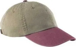 Adams AD969 Optimum Pigment Dyed-Cap - Khaki Burgundy