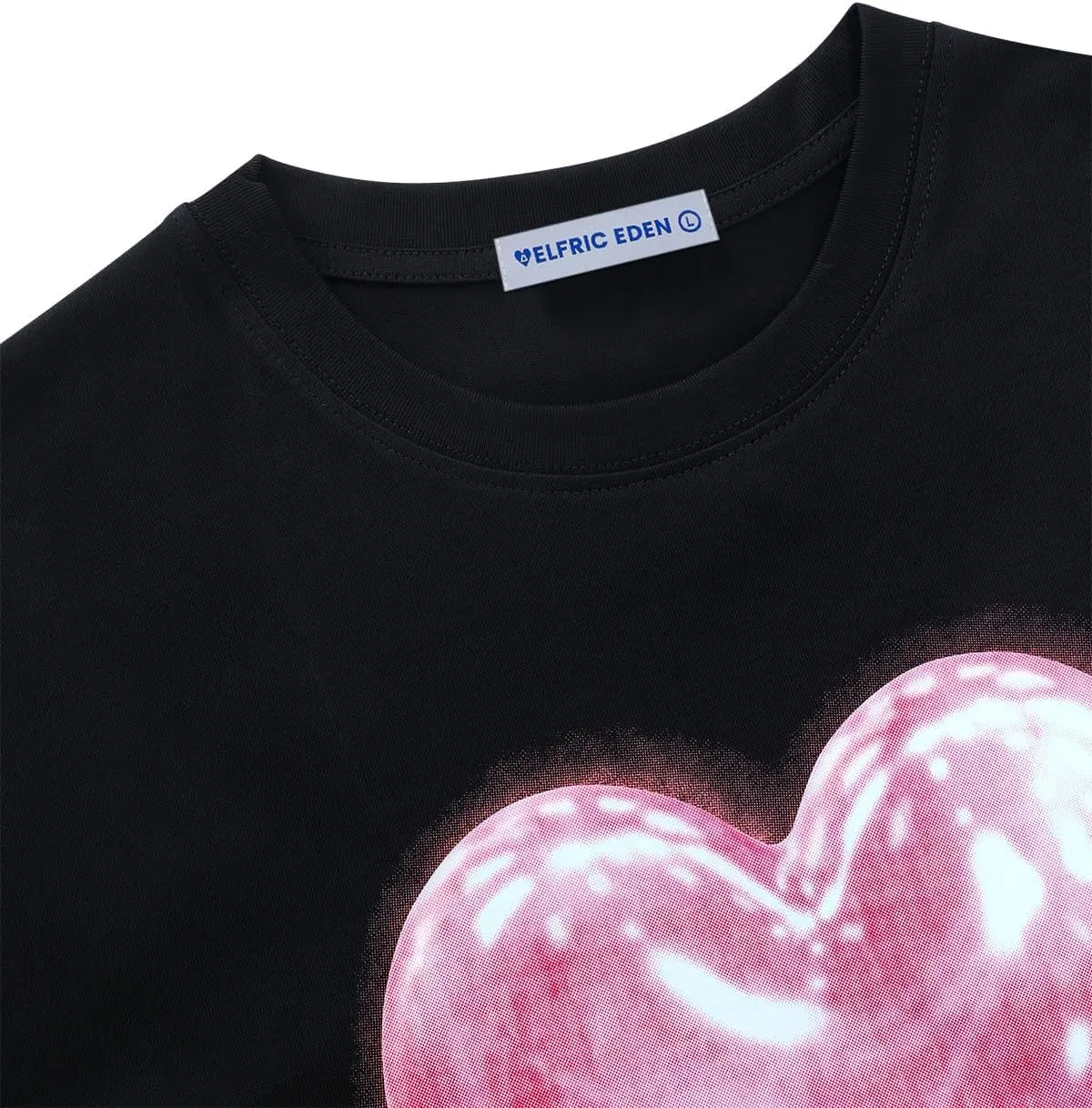 Aelfric Eden Women Love Balloon Graphic Tees Summer Short Sleeve Printed Cotton T Shirts Casual Harajuku Tops