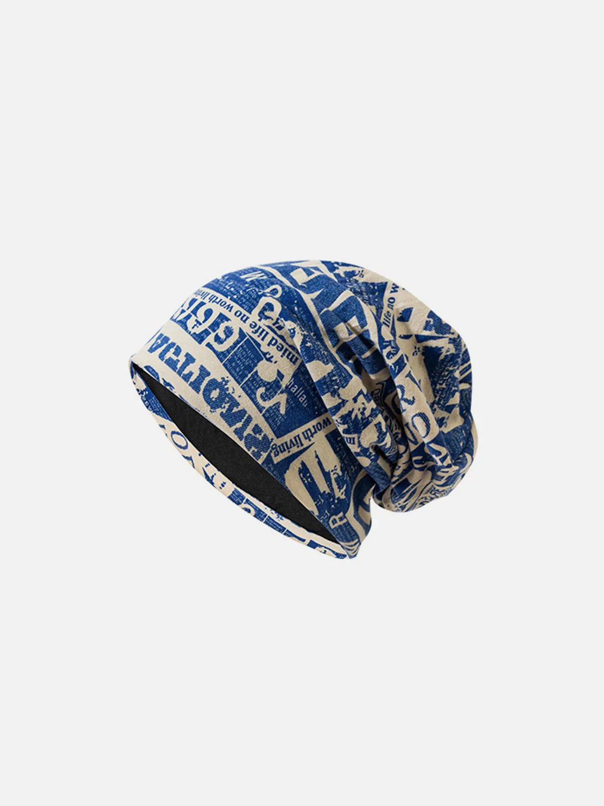 AlanBalen® - English Newspaper Print Heap Cap
