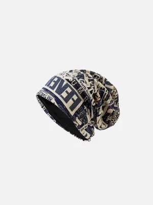 AlanBalen® - English Newspaper Print Heap Cap