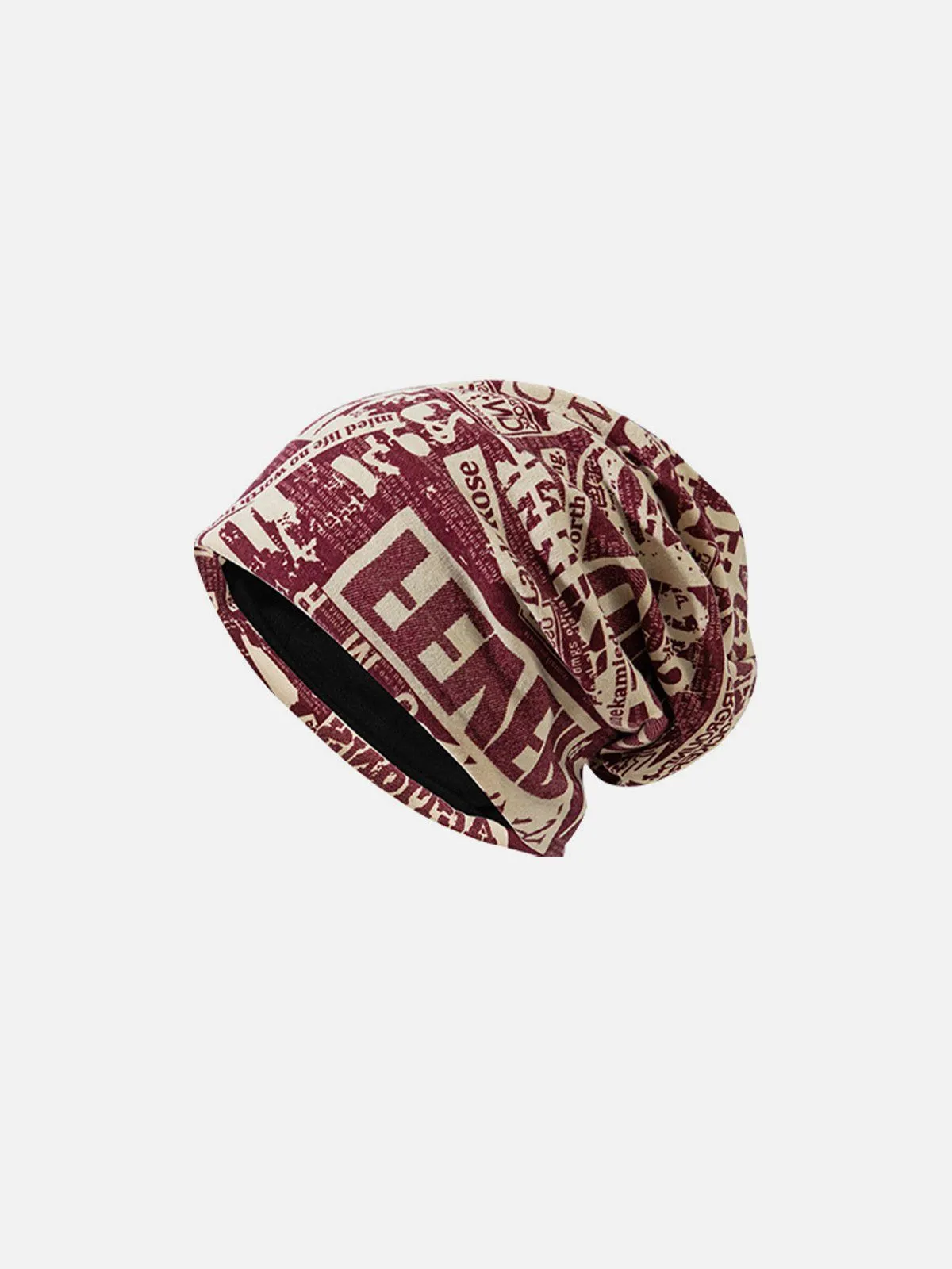 AlanBalen® - English Newspaper Print Heap Cap