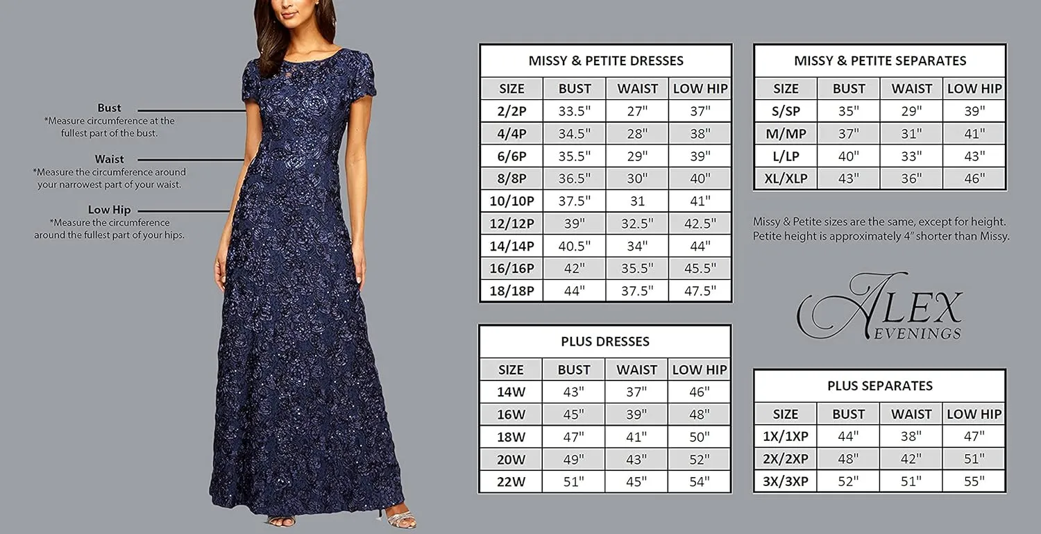 Alex Evenings Women's Satin Ballgown Formal Event Dress with Pockets and Tie Belt (Petite and Regular Sizes)
