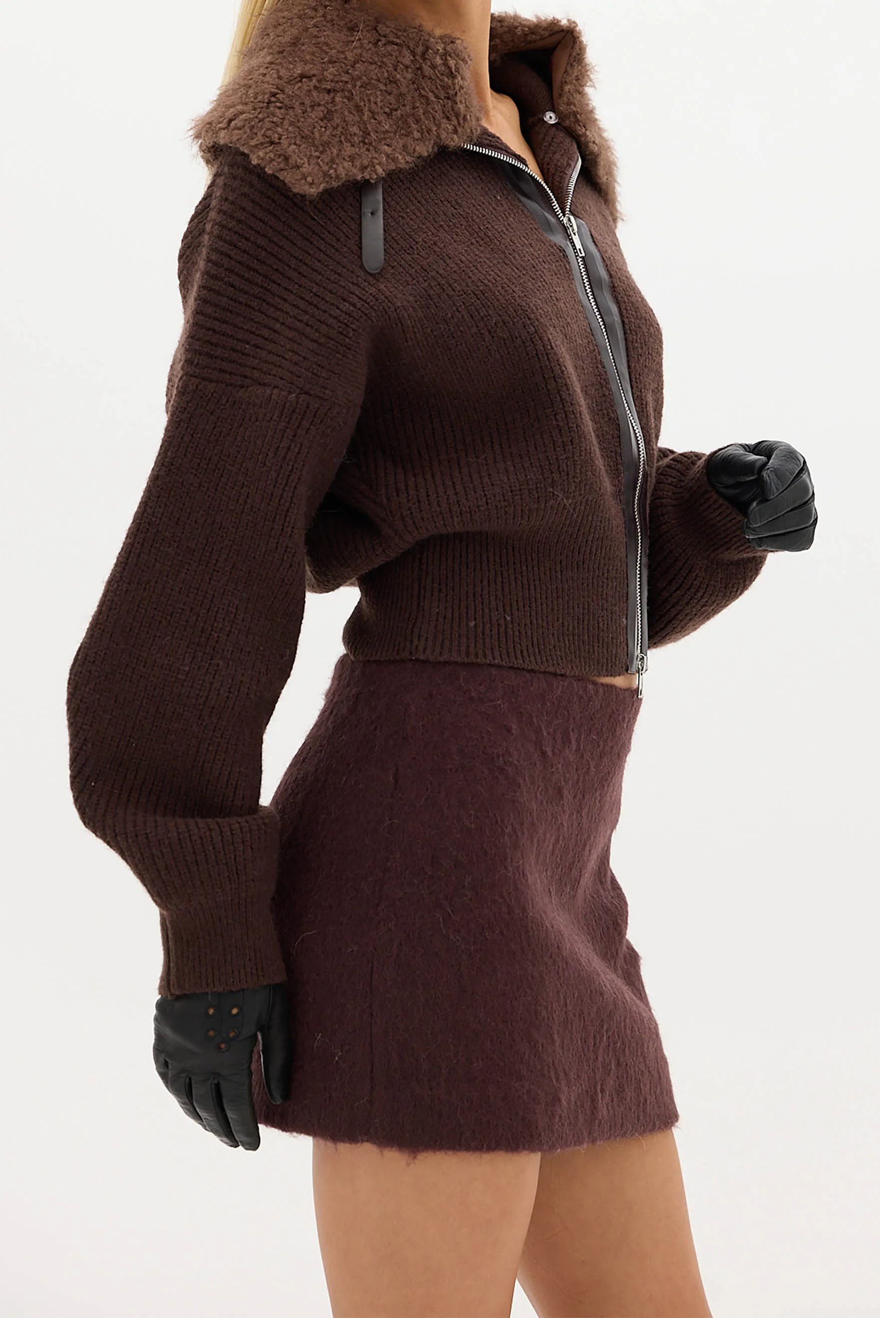 Alma Wool Skirt - Chocolate