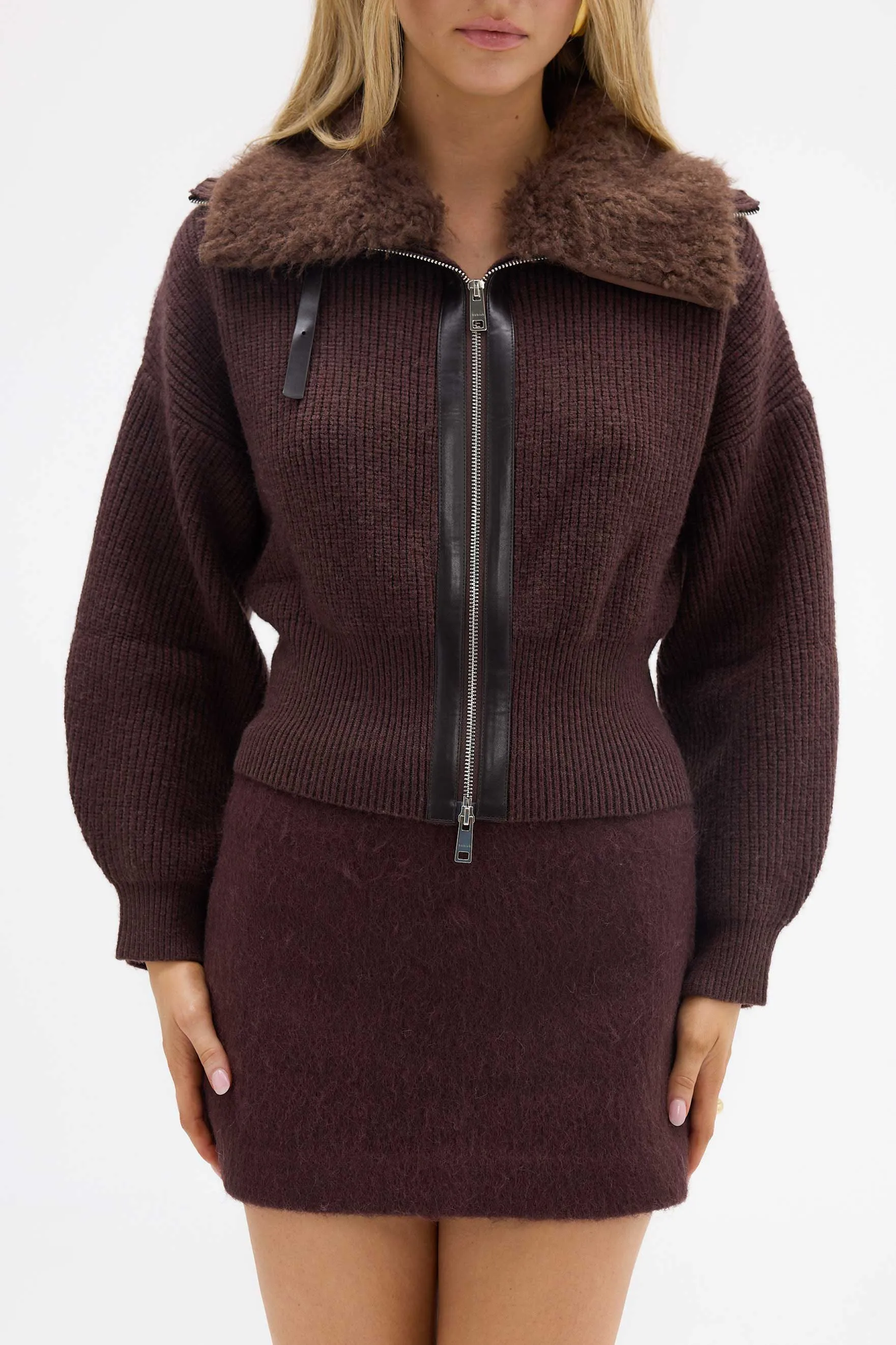 Alma Wool Skirt - Chocolate
