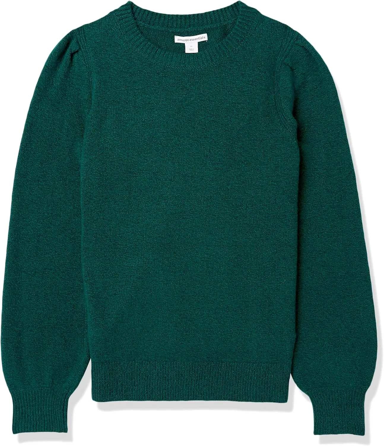 Amazon Essentials Women's Soft Touch Pleated Shoulder Crewneck Sweater