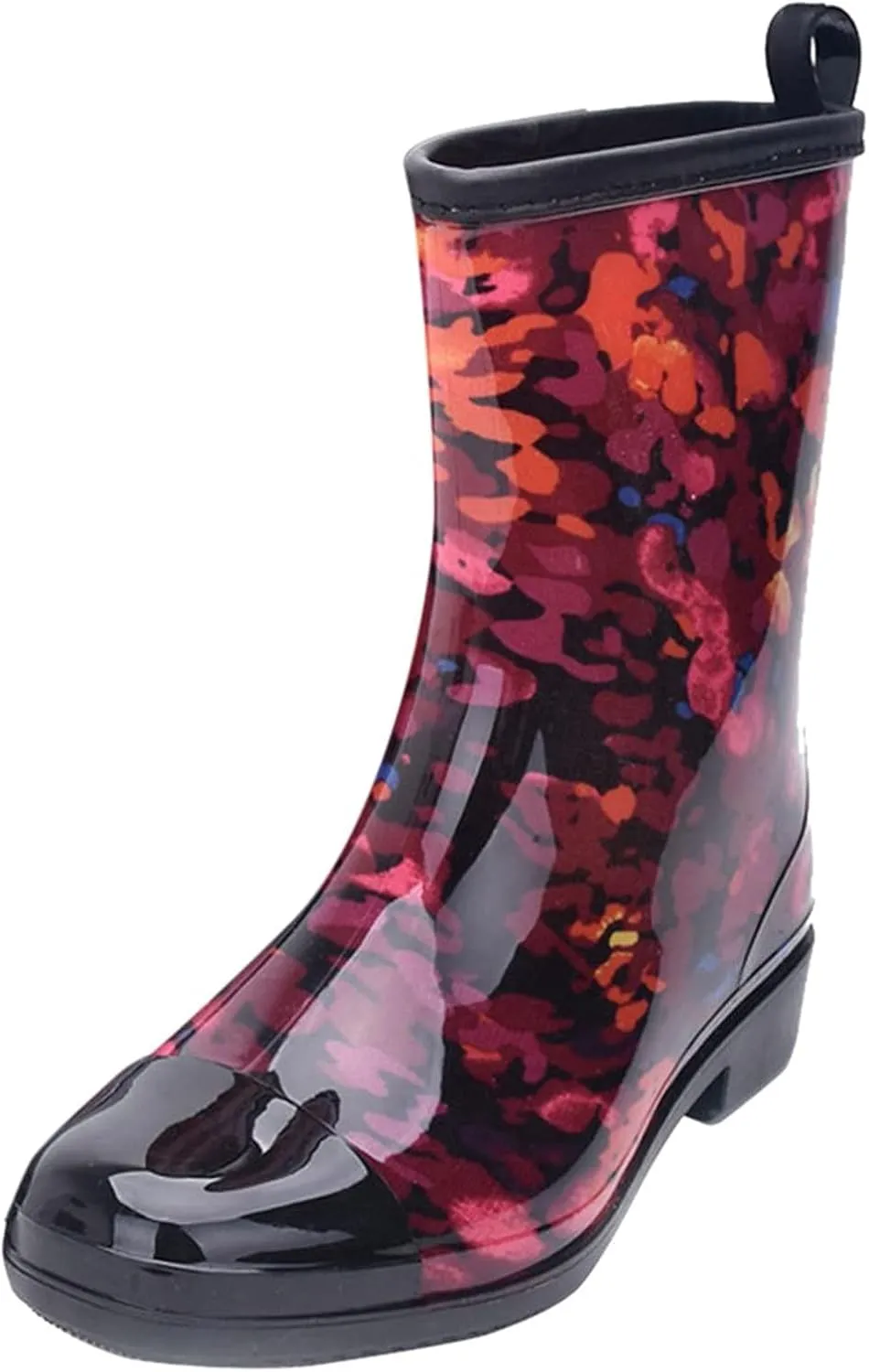 AMDBEL Rain Boots for Women, Women's Mid Calf Rain Boots Waterproof Garden Shoes Rubber Anti-Slipping Rain boots for Ladies