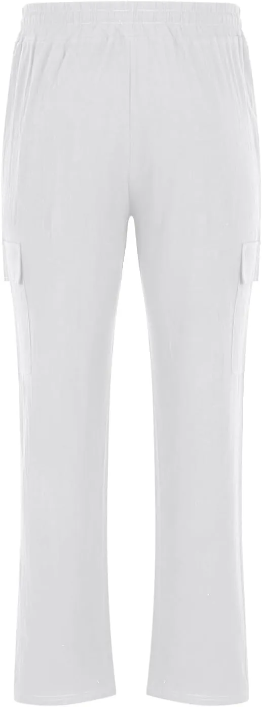 Aymnlox Mens Casual Chino Pants Solid Fall Athletic Workout Drawstring Trousers Baggy Wide Leg Straight Fit Pants with Pocket
