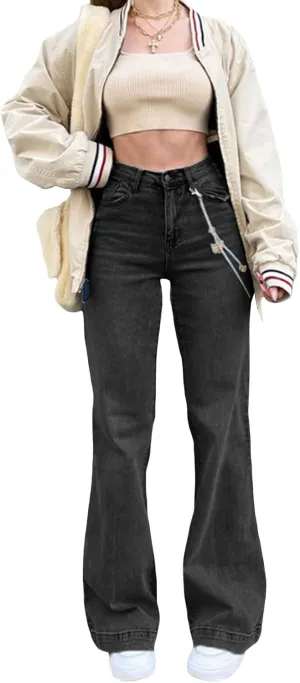Baggy Jeans for Women High Waist Streetwear Jeans Vintage Wide Leg Straight Denim Pants Womens Casual Trousers