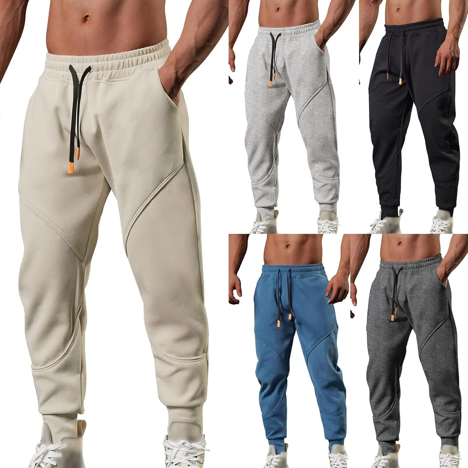 Big and Tall Cargo Pants for Men Sweatpants for Men Jogger Sports Pants Drawstring Straight Trousers Men's Cargo Pant