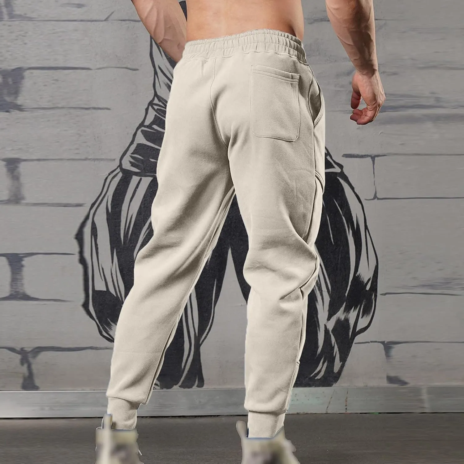 Big and Tall Cargo Pants for Men Sweatpants for Men Jogger Sports Pants Drawstring Straight Trousers Men's Cargo Pant