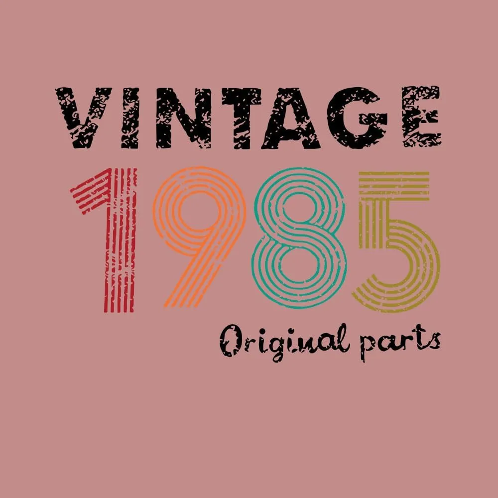 Birthday Party Gifts T Shirts for Women and Men Vintage 1985 Original Parts Funny Tee Graphic