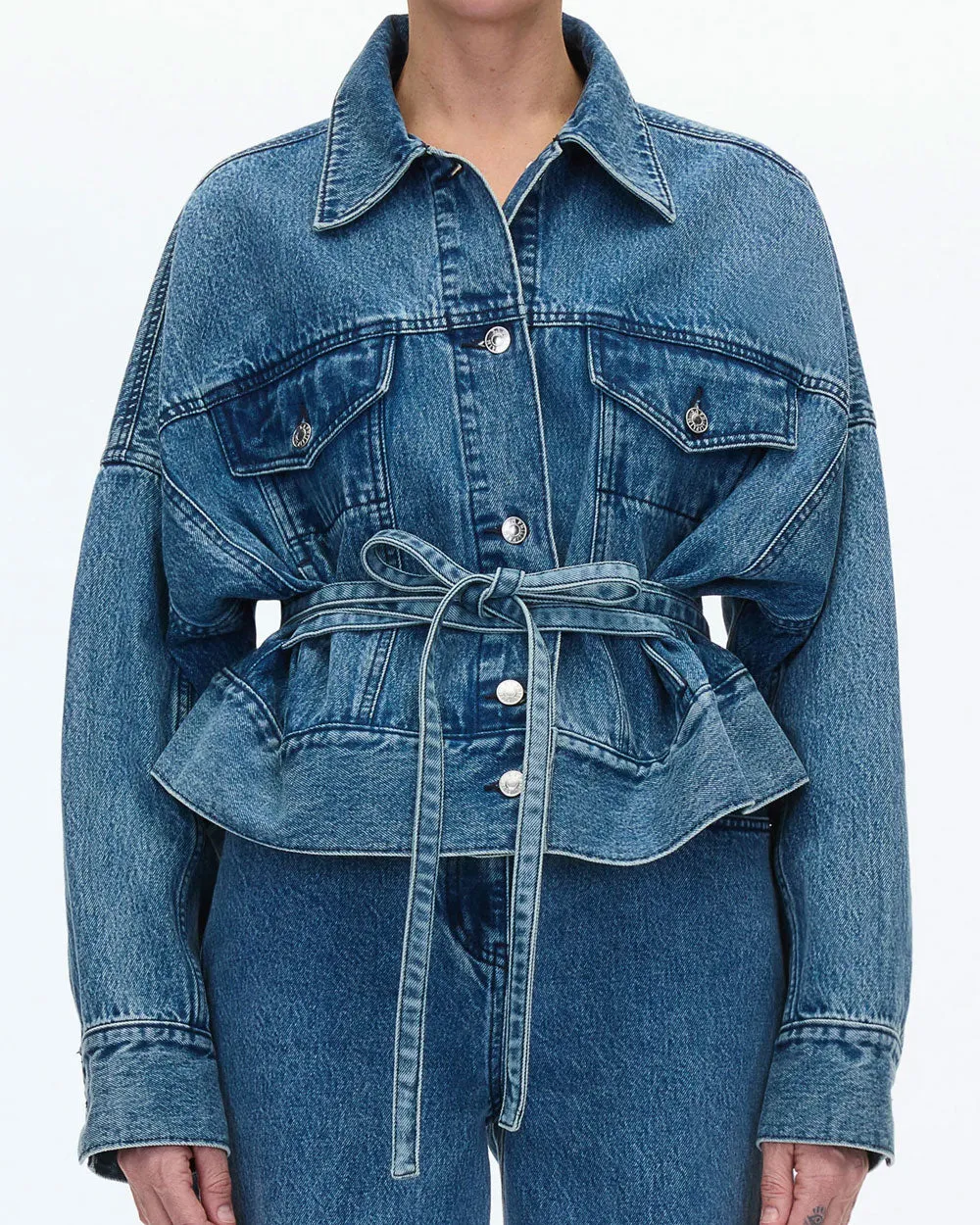 Blue Denim Boxy Jacket