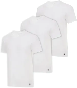 Body Glove Mens 3-Pack Micro Modal T Shirts, Cool Plain Undershirts & Gym Tshirts, Multipack White Tees