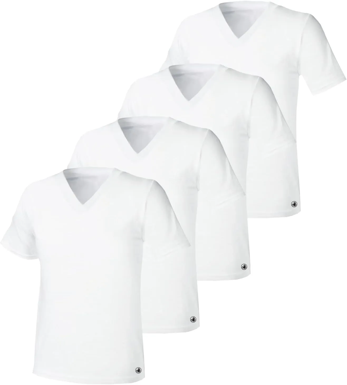 Body Glove Mens 3-Pack Micro Modal T Shirts, Cool Plain Undershirts & Gym Tshirts, Multipack White Tees
