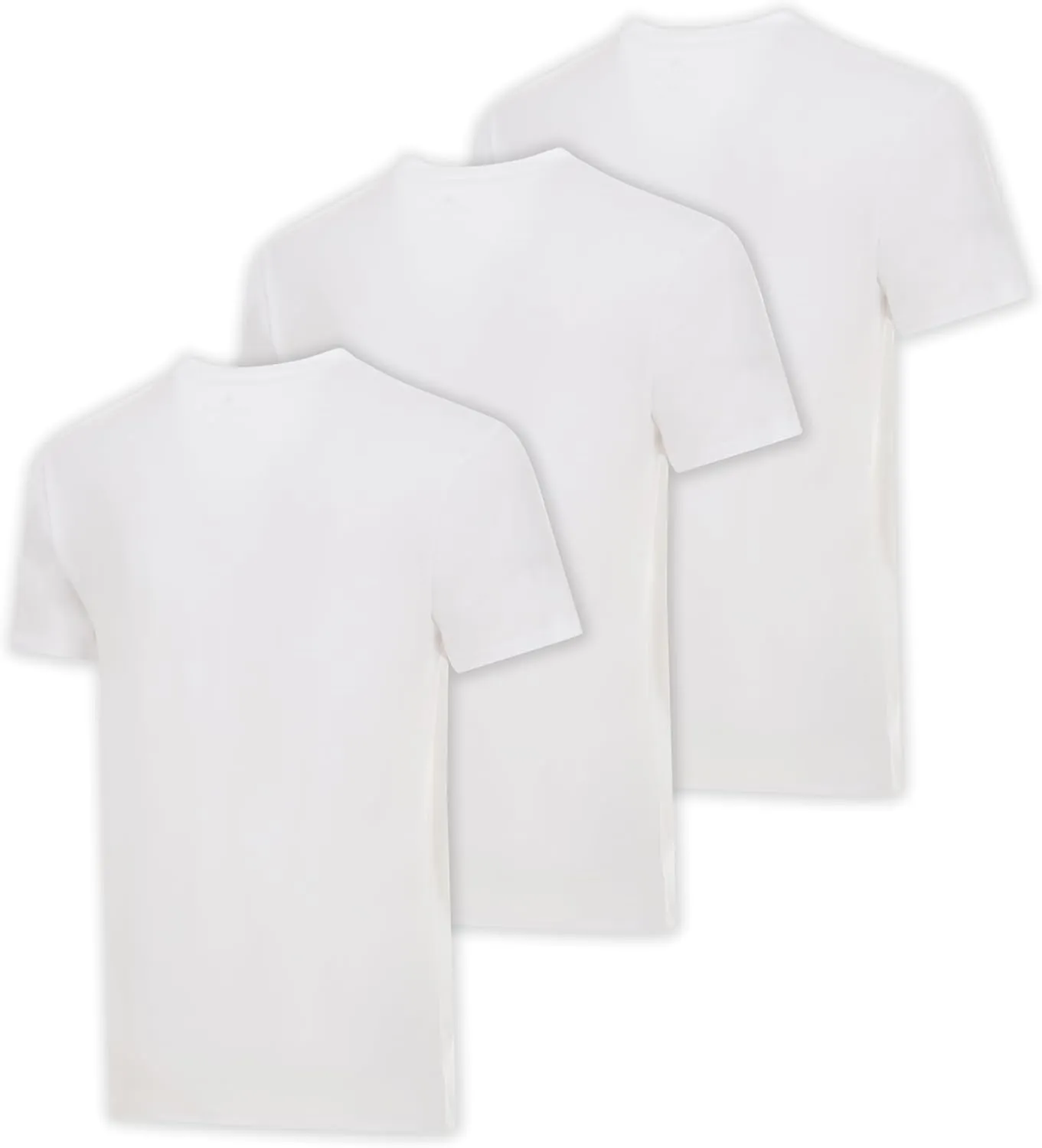 Body Glove Mens 3-Pack Micro Modal T Shirts, Cool Plain Undershirts & Gym Tshirts, Multipack White Tees