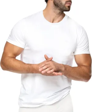 Body Glove Mens 3-Pack Micro Modal T Shirts, Cool Plain Undershirts & Gym Tshirts, Multipack White Tees