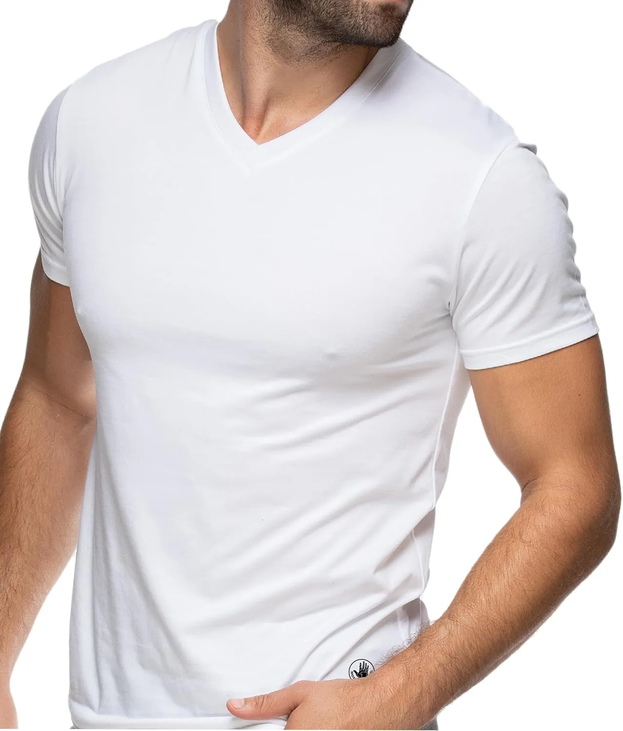 Body Glove Mens 3-Pack Micro Modal T Shirts, Cool Plain Undershirts & Gym Tshirts, Multipack White Tees