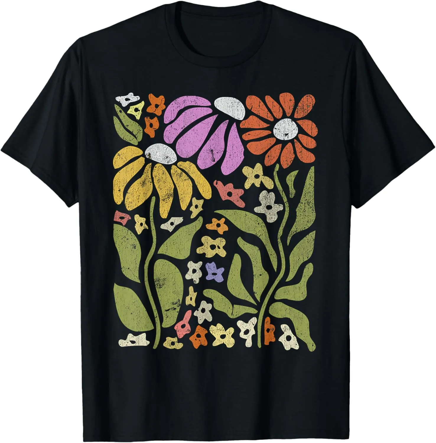 Boho Wildflowers Floral Nature Flower For Women Nature Lover T-Shirt