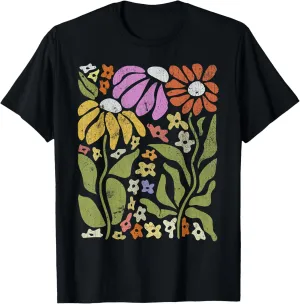 Boho Wildflowers Floral Nature Flower For Women Nature Lover T-Shirt