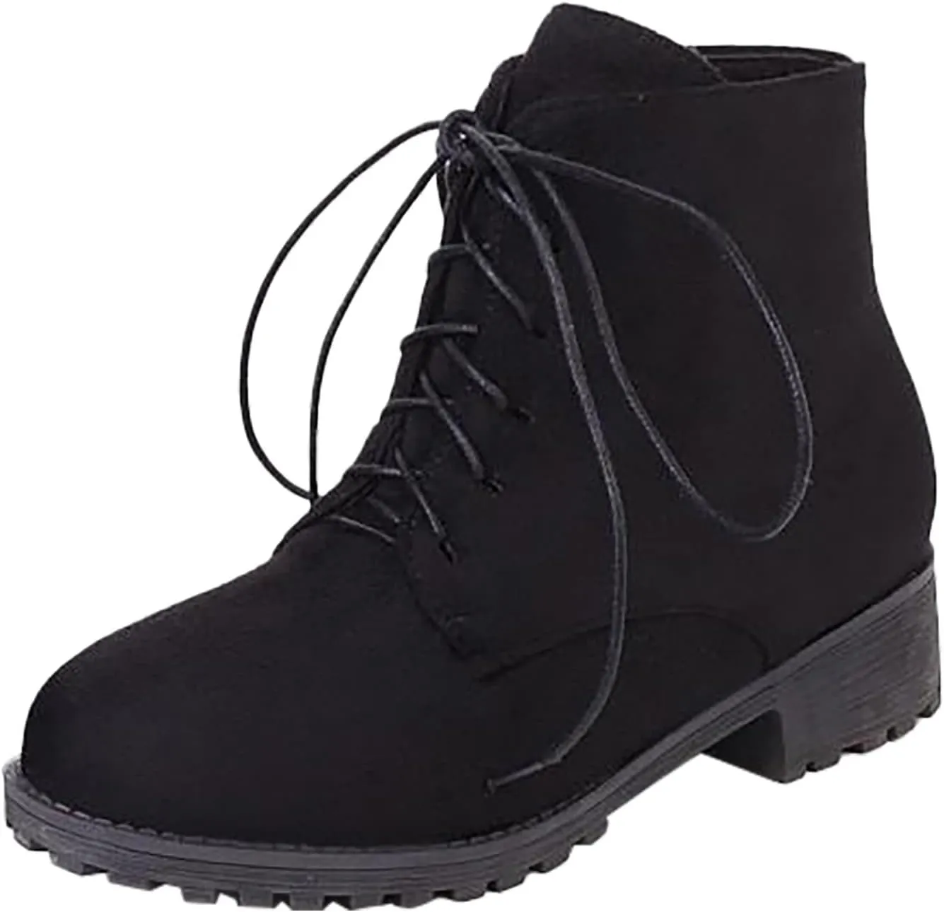 Boots for Women Ankle Womens Shoes Booties Brown Leather Boots Men Ankle Bootie for Women Low Heel Keep Warm Flat Bottom Low Heel Comfortable Pointed Toe