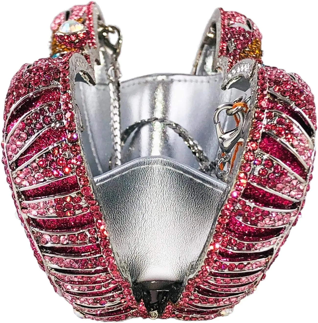 Boutique De FGG Butterfly Clutch Minaudiere Bag Women Rhinestone Evening Handbags Bridal Wedding Crystal Clutch Purse,Mini