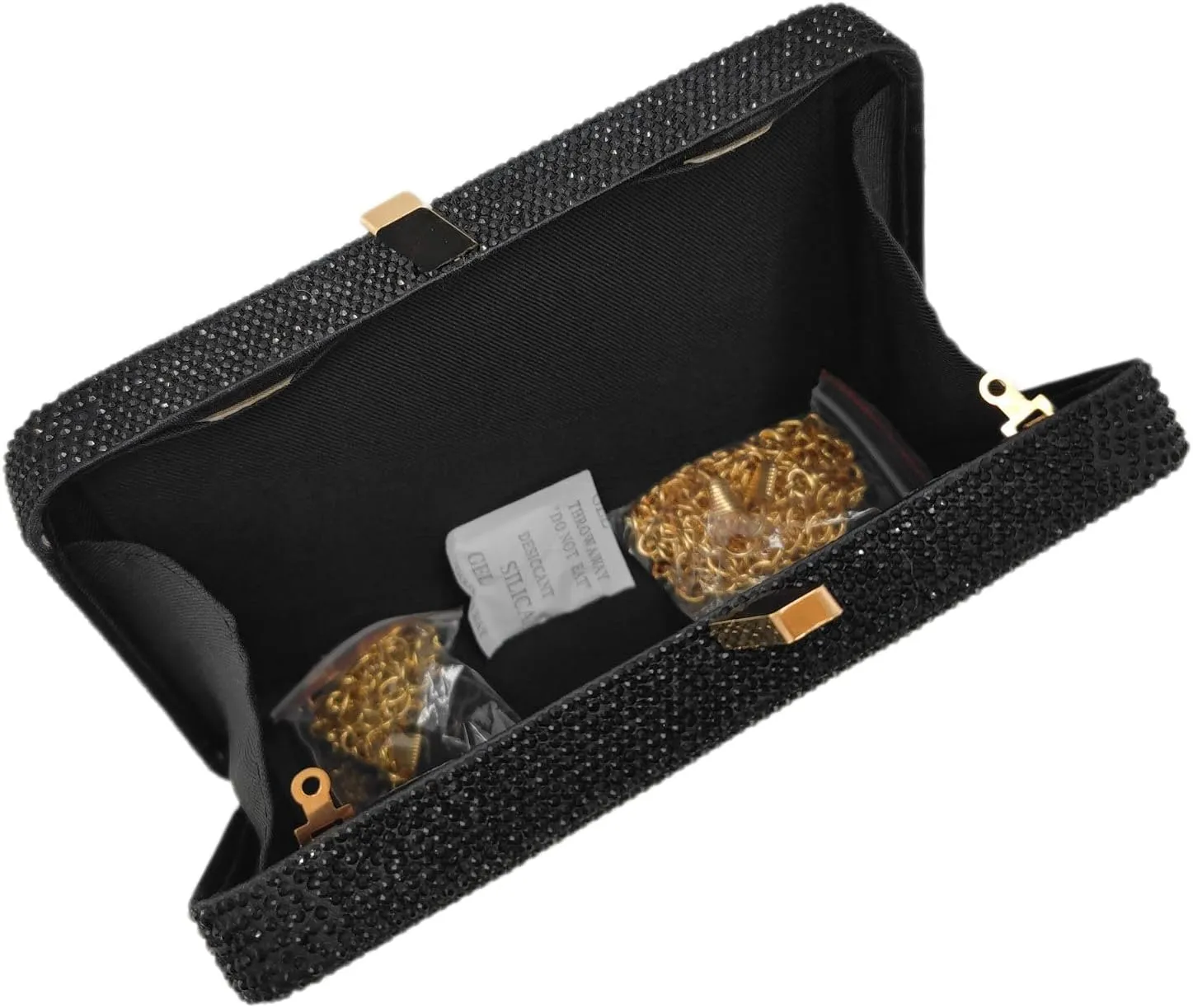 Boutique De FGG Retro Crystal Clutch Purses for Women Luxury Rhinestone Evening Bag Novelty Formal Party Clutch Handbag,Mini