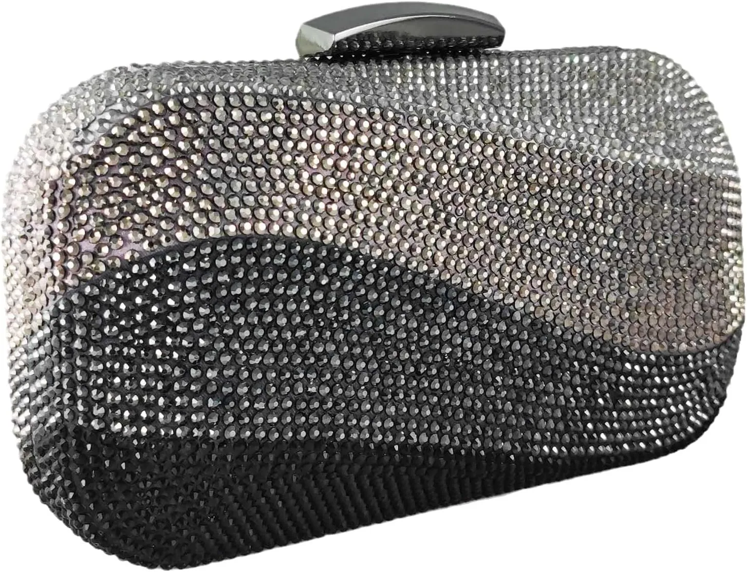 Boutique De FGG Sea Wave Luxury Crystal Clutch Evening Bags for Women Colorful Rhinestone Wedding Handbags and Purses