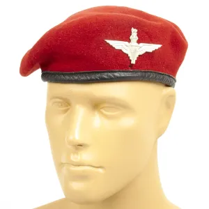British WWII Style Parachute Regiment Beret with Reproduction Wings Badge