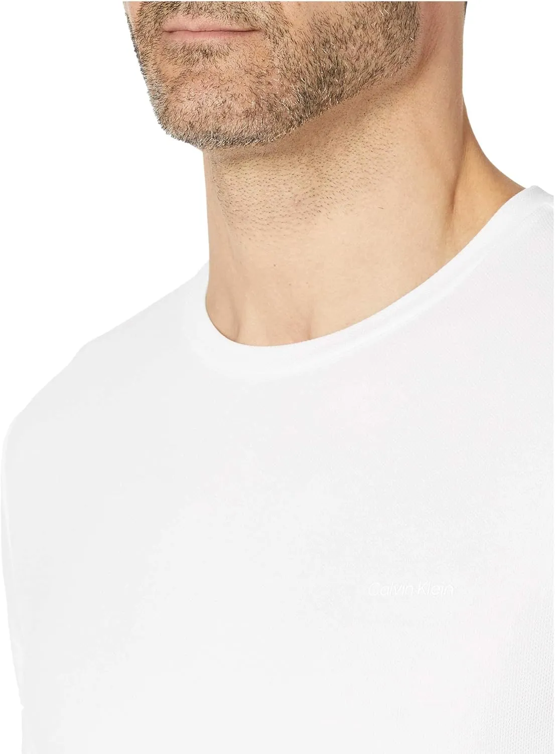 Calvin Klein Men's Move 365 Short Sleeve Quick Dry Moisture Wicking Logo T-Shirt