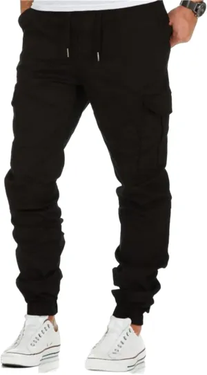 Cargo Joggers for Men Elastic Waist Drawstring Pant Workout Athletic Hiking Sweatpants Casual Running Pants